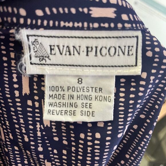 Evan Picone Women's Button Up Long Sleeve Shirt Blouse Multicolor Size 8 - Picture 9 of 9